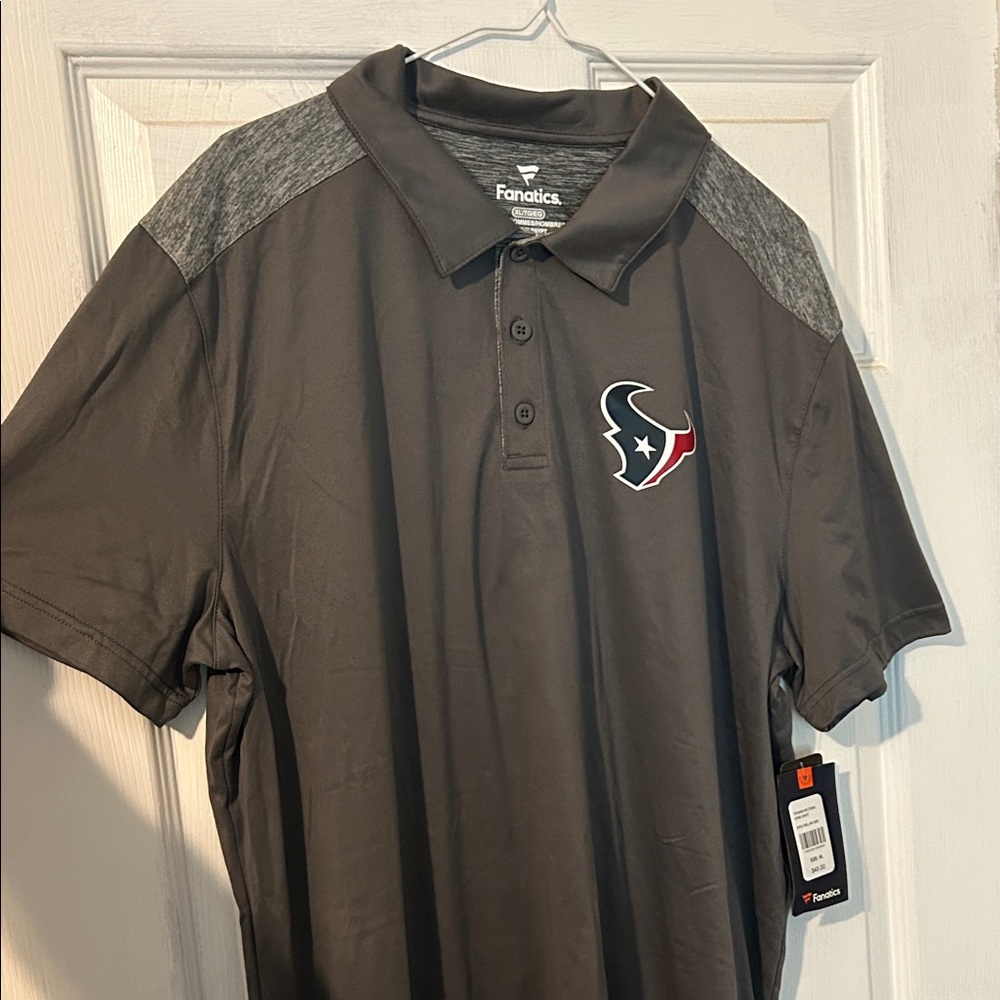 Fanatics Men's Dark Gray Polo with Team Logo